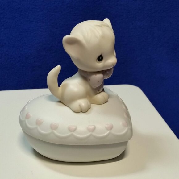 Precious Moments Forever Friends Cat Trinket Box Jonathan and David E-9253 Fish - Picture 4 of 10